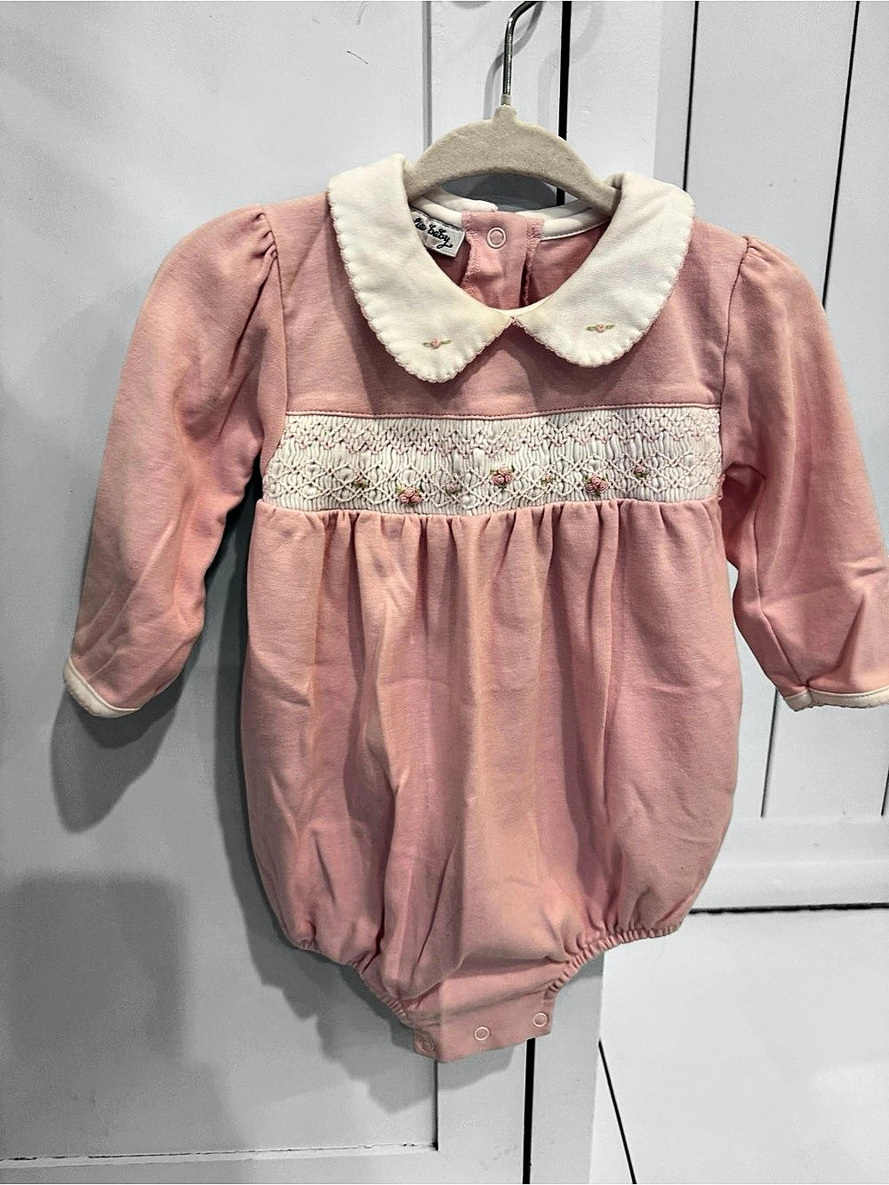 Magnolia Baby Floral Collar Romper Baby 12M